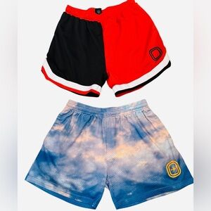 Overtime Men’s Athletic Mesh Shorts Lot of 2 Size Medium